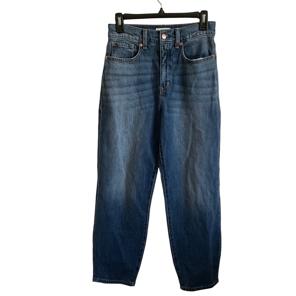 Evereve Wide Leg Baggy Fit Dark Wash Jeans - Size 26 Denim Casual